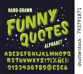 'funny quotes' retro styled... | Shutterstock .eps vector #793791871