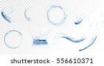 set of transparent water... | Shutterstock .eps vector #556610371