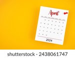 April 2024 calendar page with...