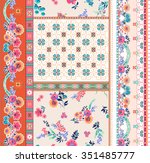 seamless boho   ethnic pattern... | Shutterstock .eps vector #351485777