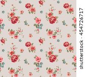 trendy seamless floral pattern... | Shutterstock .eps vector #454726717