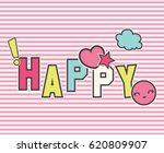 fashion cute patch badges. for... | Shutterstock .eps vector #620809907