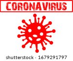 coronavirus red  icon symbol... | Shutterstock .eps vector #1679291797