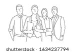 group of business people. line... | Shutterstock .eps vector #1634237794