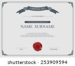 vector certificate template. | Shutterstock .eps vector #253909594