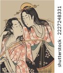 Kitagawa Utamaro Salt Maidens ...