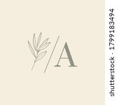 wedding monogram and logo with... | Shutterstock .eps vector #1799183494