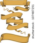 ribbon banners engraving style. ... | Shutterstock .eps vector #107487251