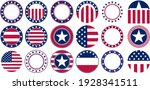 set of eighteen round flags of...
