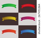 set of colorful ribbons banners ... | Shutterstock .eps vector #267451364