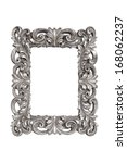 silver carved picture frame... | Shutterstock . vector #168062237