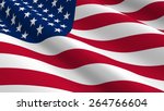 united states flag background.... | Shutterstock . vector #264766604