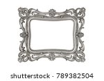 silver picture frame isolated... | Shutterstock . vector #789382504