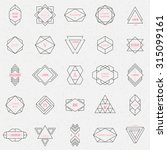 set geometric signs  labels ... | Shutterstock .eps vector #315099161