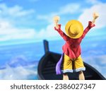 Small photo of one piece bokeh background, strawhat pirates wallpaper, toys photography