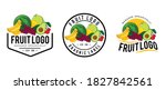fresh fruit logo template design | Shutterstock .eps vector #1827842561