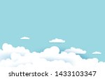 beautiful clouds on pastel blue ... | Shutterstock .eps vector #1433103347