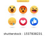 emoji feeling faces vector.... | Shutterstock .eps vector #1537838231