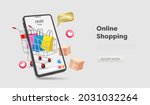 online shopping store on... | Shutterstock .eps vector #2031032264
