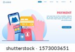 payment landing page website... | Shutterstock .eps vector #1573003651