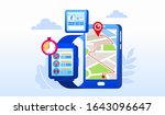 smart watch searching location... | Shutterstock .eps vector #1643096647