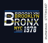 the bronx typography  t shirt... | Shutterstock .eps vector #1777341437
