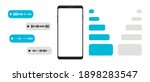 mockup smartphone with template ... | Shutterstock .eps vector #1898283547