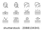 face skin care set line icon.... | Shutterstock .eps vector #2088134341