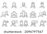 doctors line icon set. medic... | Shutterstock .eps vector #2096797567