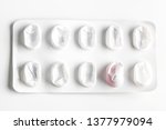 silver blister packs pills... | Shutterstock . vector #1377979094