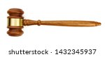 A Wooden Judge Gavel Isolated...