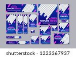 set of vector web banners with... | Shutterstock .eps vector #1223367937