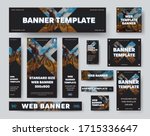black web banner template with... | Shutterstock .eps vector #1715336647