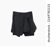 mockup of black loose shorts... | Shutterstock . vector #2169782131