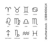 Set Zodiac Signs Vector Design