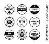 set of retro vintage badge and... | Shutterstock . vector #1706470384