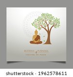 illustration for Buddha Purnima or Vesak Day with nice and creative design, banner, poster, flyer
