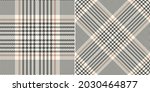 glen plaid pattern in grey and... | Shutterstock .eps vector #2030464877