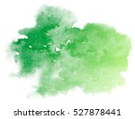 Abstract Green Watercolor On...