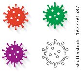  button. virus infection... | Shutterstock .eps vector #1677761587