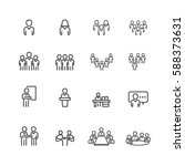 business and meeting set icons... | Shutterstock .eps vector #588373631
