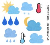 plasticine weather icons set ... | Shutterstock . vector #405886387