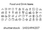 set of black vector food icons  ... | Shutterstock .eps vector #1431494207