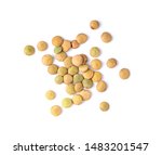  Lentils On Isolated White...