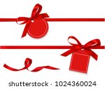   decorative horizontal red... | Shutterstock .eps vector #1024360024