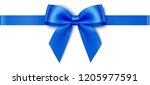 decorative blue bow with... | Shutterstock .eps vector #1205977591
