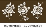  set of decorative vintage... | Shutterstock .eps vector #1729983694