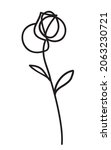 one line drawing. beautiful... | Shutterstock .eps vector #2063230721