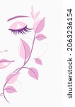 abstract beautiful girl with... | Shutterstock .eps vector #2063236154