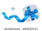 decorative gift box with blue... | Shutterstock .eps vector #683323111